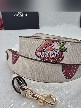 Coach Strawberry Adjustable Reversible Replacement Strap Shoulder Bag Strap